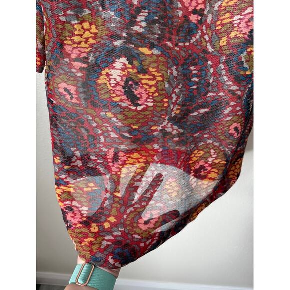 Elizabeth and James Sheer Silk Top Size XS - Picture 4 of 6